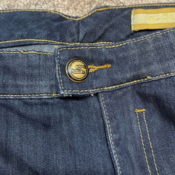 Seven7 Blue Flare Wide Leg Jeans Premium Denim - Picture 5 of 8
